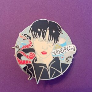BTS enamel pin featuring Yoongi